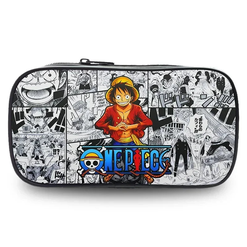 One Piece Federmappe – Ruffy Schwarz-Weiß im Manga-Stil