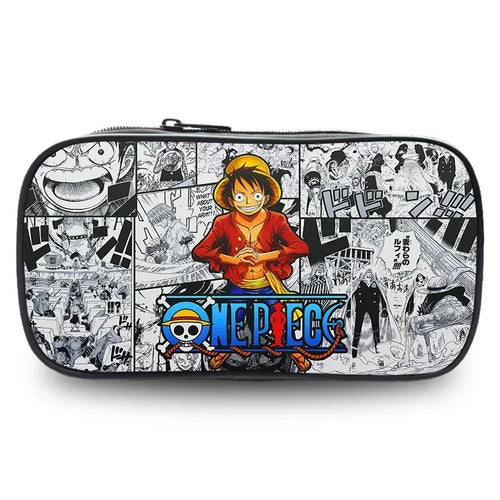 One Piece Federmappe – Ruffy Schwarz-Weiß im Manga-Stil