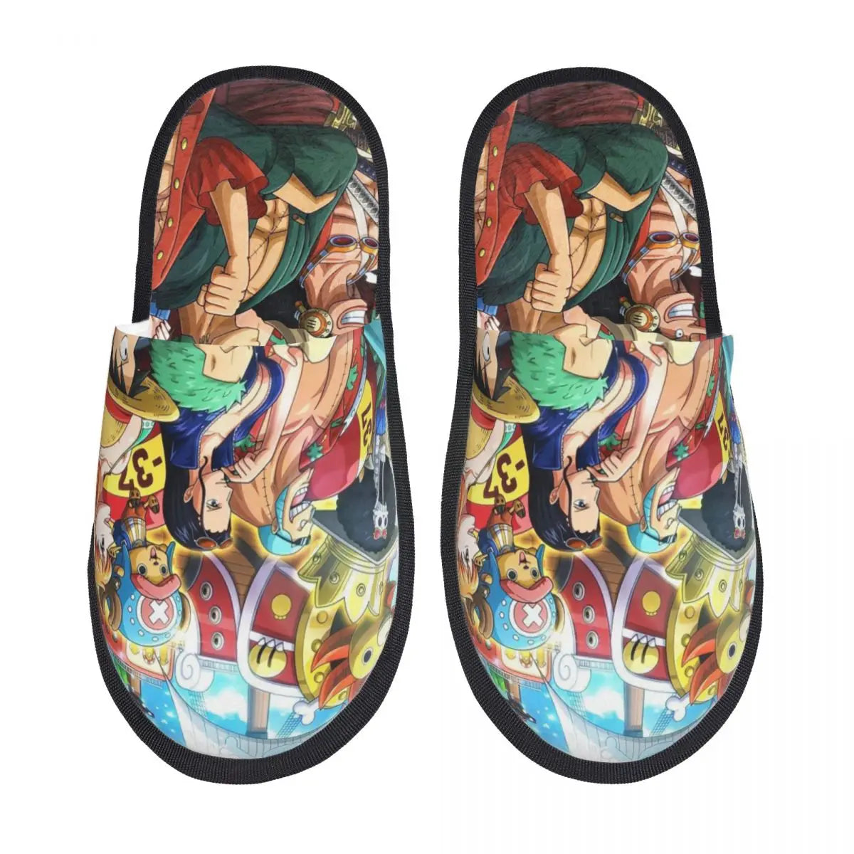 Chaussons One Piece - Design Luffy & Équipage Style Manga