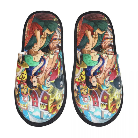 Chaussons One Piece - Design Luffy & Équipage Style Manga
