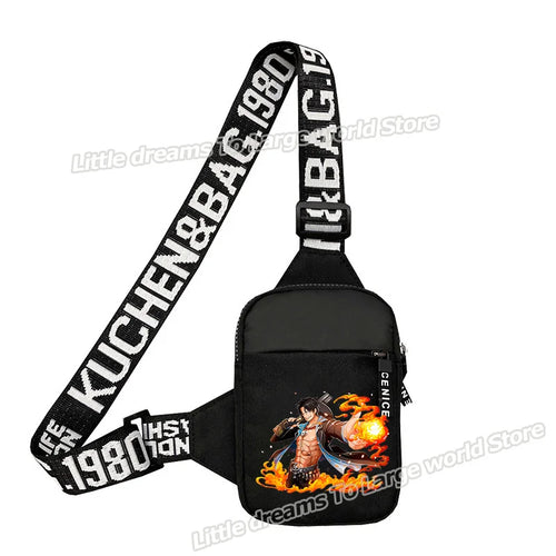 One Piece-Umhängetasche – Monkey D. Ruffy mit flammender Aura