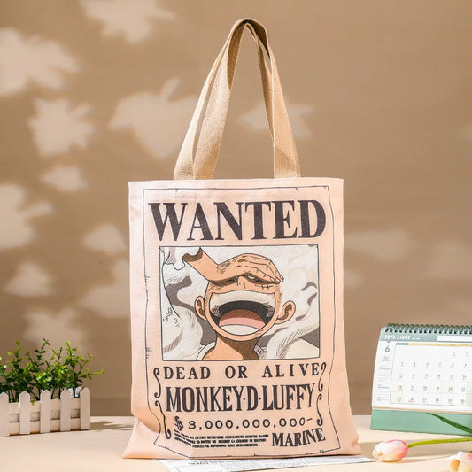 One Piece-Tote-Bag – Klassischer Steckbrief von Monkey D. Luffy