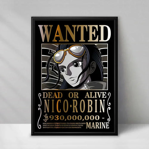 One Piece Wanted-Poster – Nico Robin (Vintage-Stil)