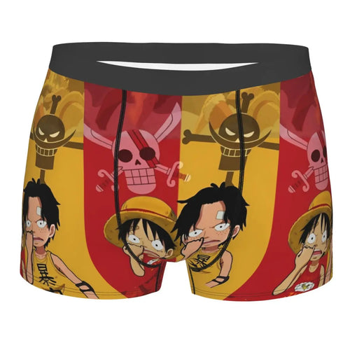 Boxershorts – Gelbe Piratensymbole