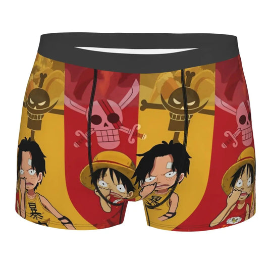 Boxershorts – Gelbe Piratensymbole