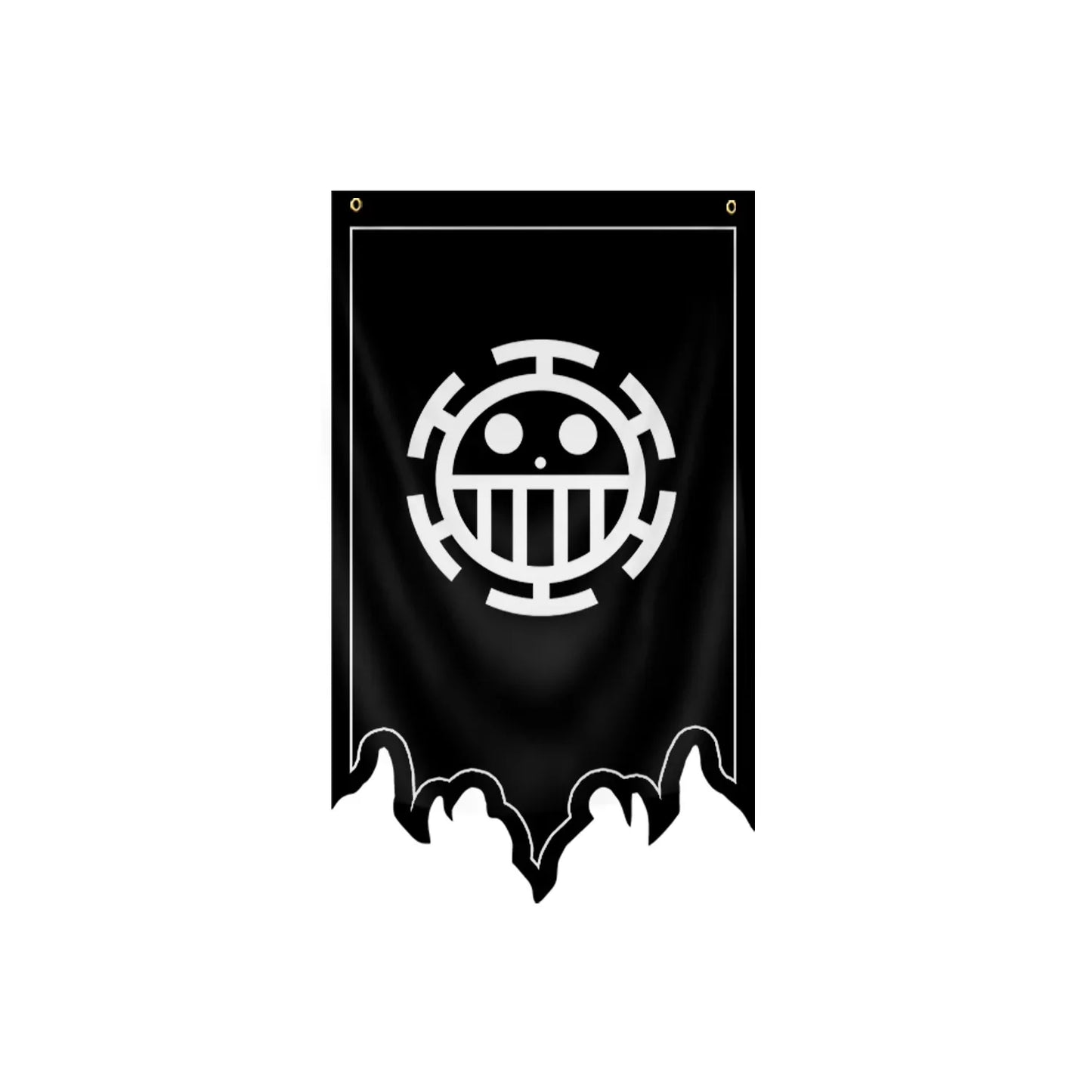 One Piece-Flagge – Jolly Roger von Trafalgar Law (Heart-Piraten)
