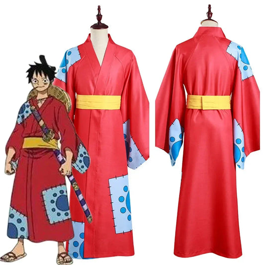 Costume Cosplay One Piece - Tenue Kimono de Monkey D. Luffy (Wano)