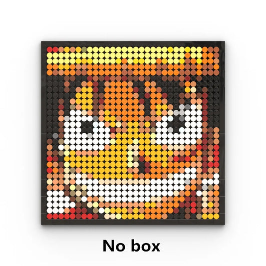 Tableau Pixel Art One Piece - Portrait Monkey D. Luffy (Briques de Construction)