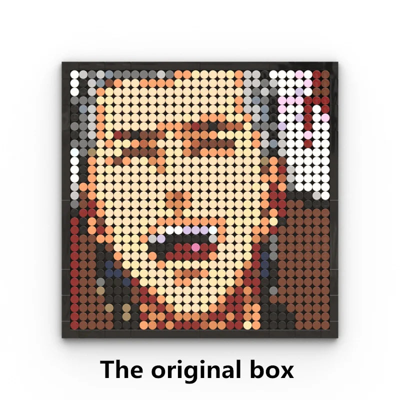 Tableau Mosaïque Pixel Art One Piece - Portrait Roronoa Zoro (Briques)