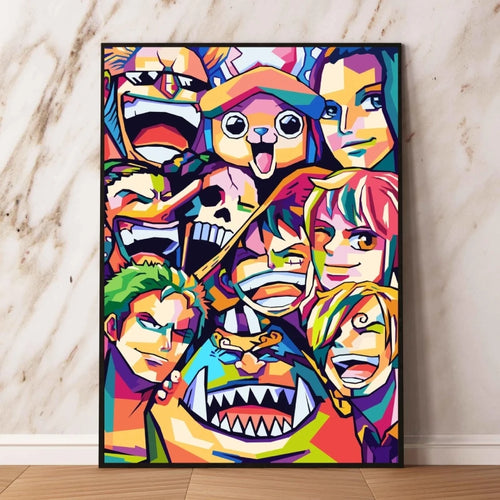 One Piece Pop-Art-Bild – Strohhut-Piratenbande