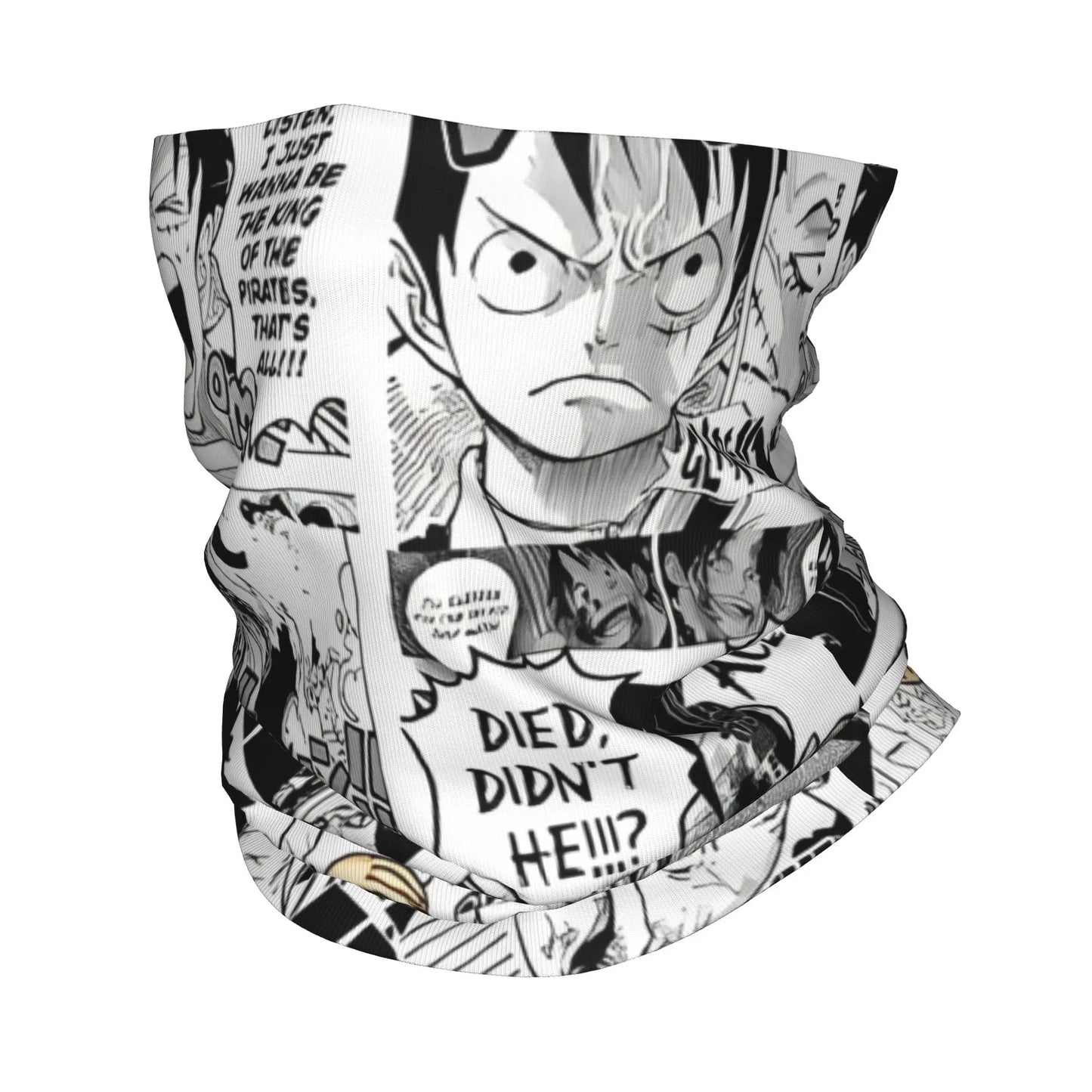 One Piece Schlauchschal – Manga-Seite Schwarz-Weiß