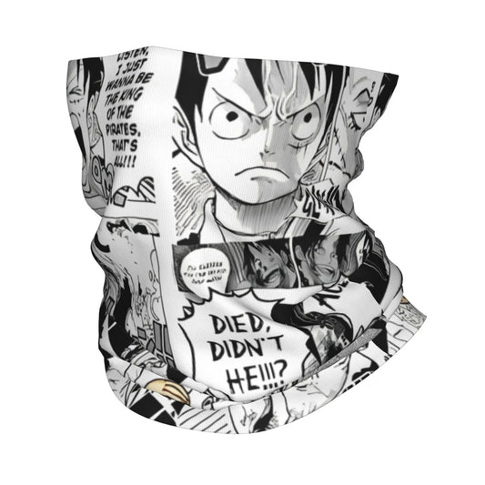 One Piece Schlauchschal – Manga-Seite Schwarz-Weiß