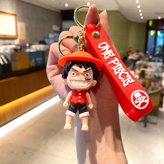 Porte-Clés One Piece Cartoon – Luffy Fond Rouge