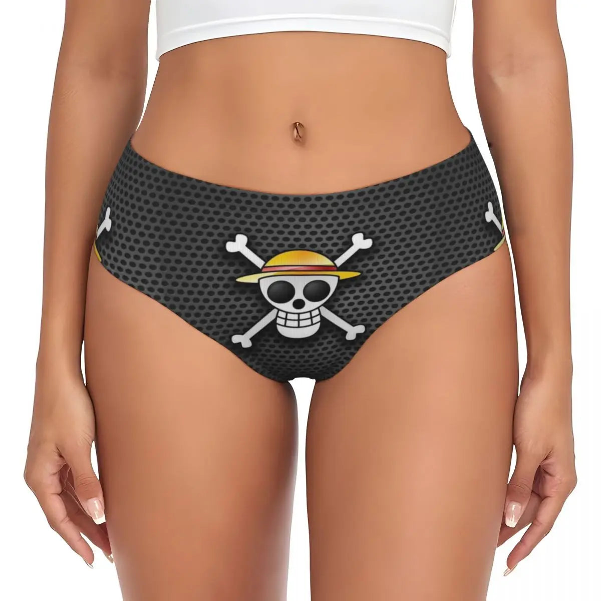 Culotte One Piece - Logo Jolly Roger Classique (Gris Anthracite)