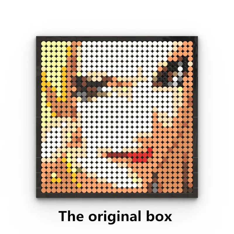 Tableau Mosaïque Pixel Art One Piece - Portrait Roronoa Zoro (Briques)