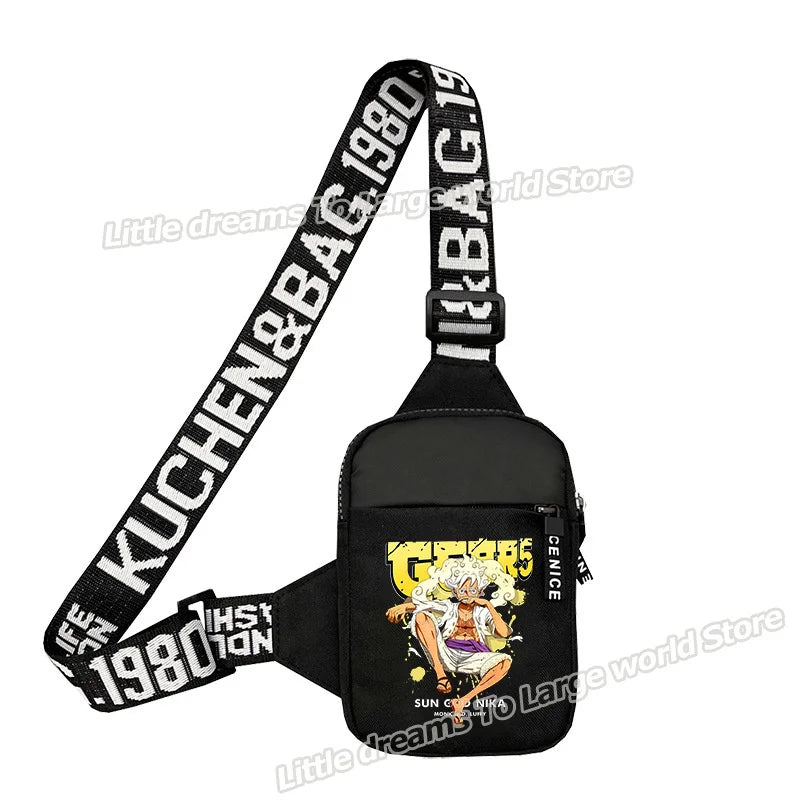 One Piece Umhängetasche – Monkey D. Ruffy Vintage-Logo