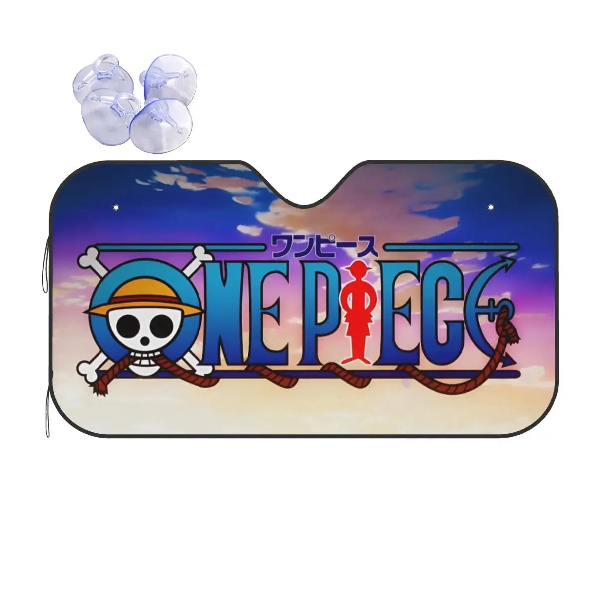 One Piece-Autosonnenblende – klassisches Logo