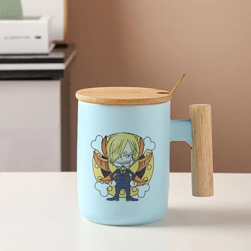 One Piece-Becher mit Deckel – Illustration des Originals Ruffy