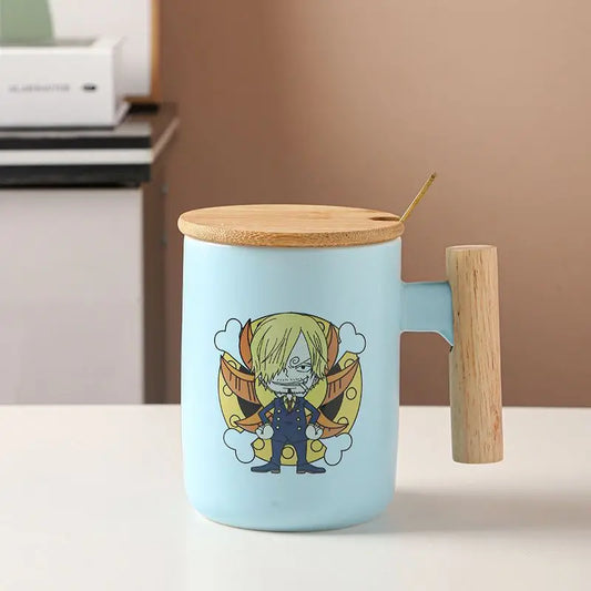 One Piece-Becher mit Deckel – Illustration des Originals Ruffy