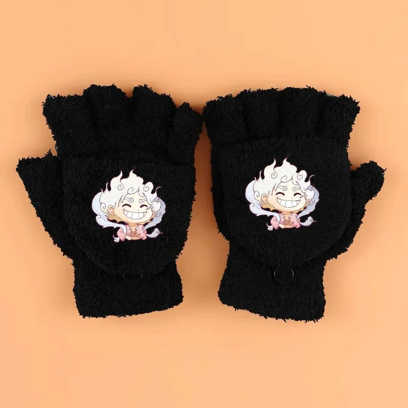 One Piece-Handschuhe – Ruffy mit sanftem Gesichtsausdruck