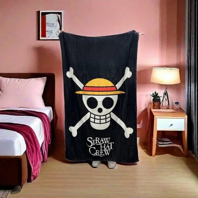 Couverture One Piece - Logo Jolly Roger Mugiwara (100x150cm)