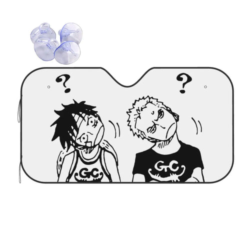 One Piece-Autosonnenblende – Porträt von Trafalgar Law (Seitenscheibe)