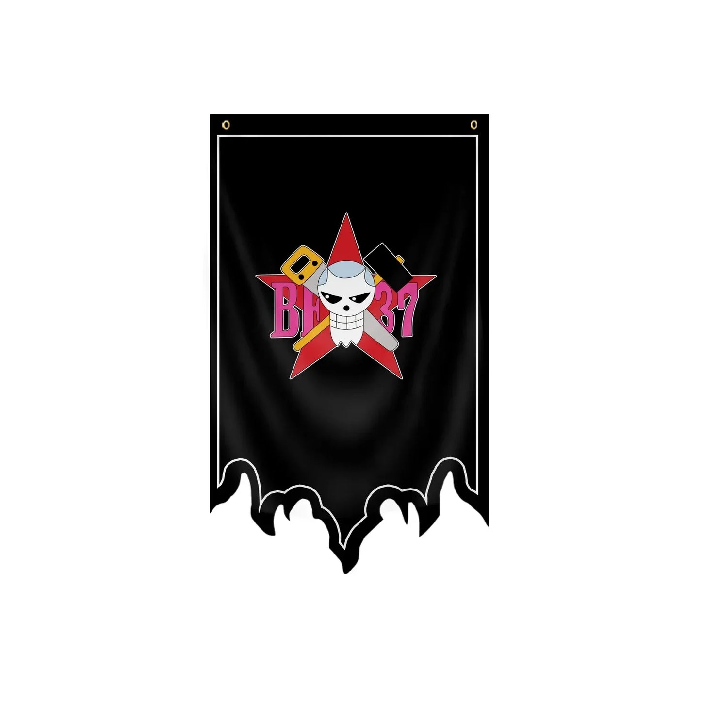 One Piece-Flagge – Jolly Roger von Buggy dem Clown