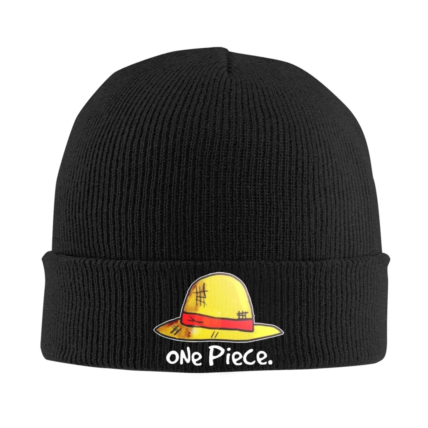 Bonnet One Piece - Revers Brodé Noir