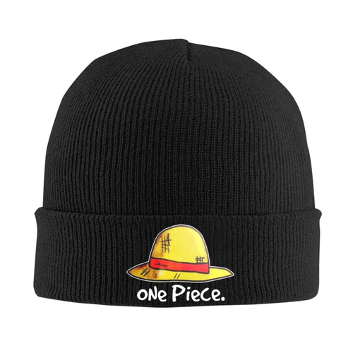 Bonnet One Piece - Revers Brodé Noir