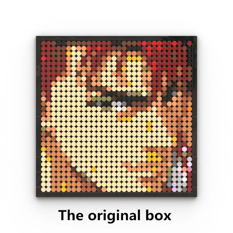 Tableau Mosaïque Pixel Art One Piece - Portrait Roronoa Zoro (Briques)