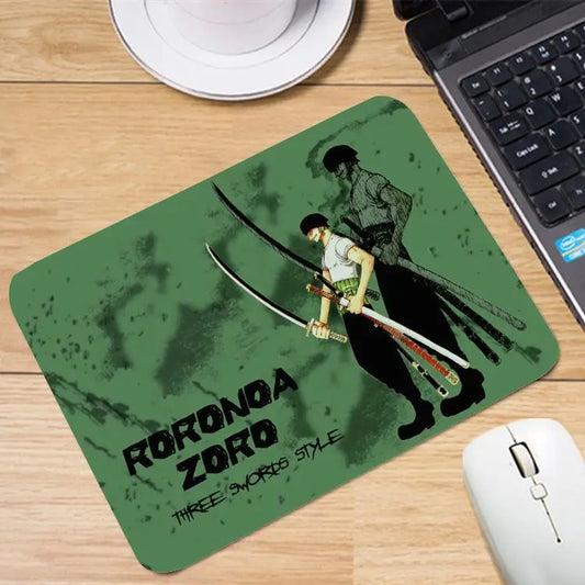 One Piece-Mauspad – Roronoa Zoro im Wano-Kuni-Stil (Grün)