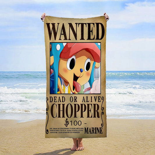 Serviette de Plage One Piece - Wanted Chopper (Nouveau Monde)