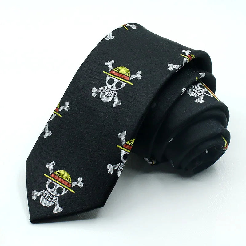 Cravate One Piece - Motif Jolly Roger & Symboles Pirate