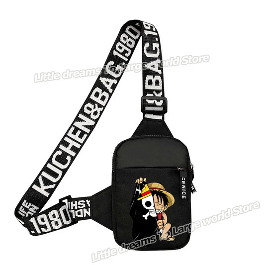 One Piece Umhängetasche – Monkey D. Ruffy Minimalistisches Porträt