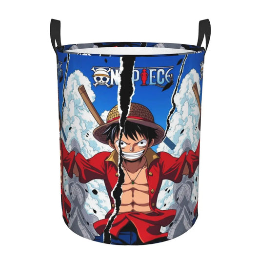 Panier de Rangement One Piece - Illustration Luffy & Ace Frères d'Armes