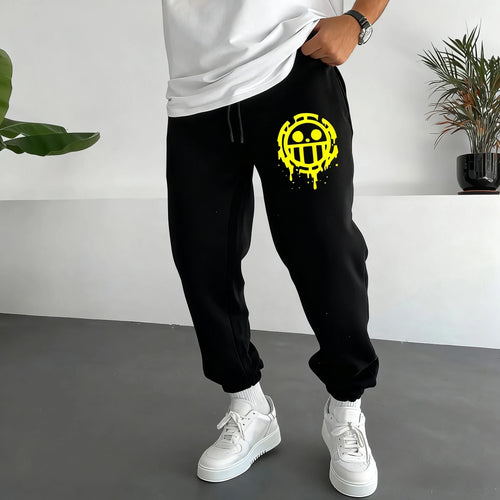Jogging One Piece - Logo Heart Pirates Trafalgar Law (Jaune & Noir)